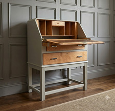 Renovated Vintage Oak Writing Bureau Painted. Delivery Available