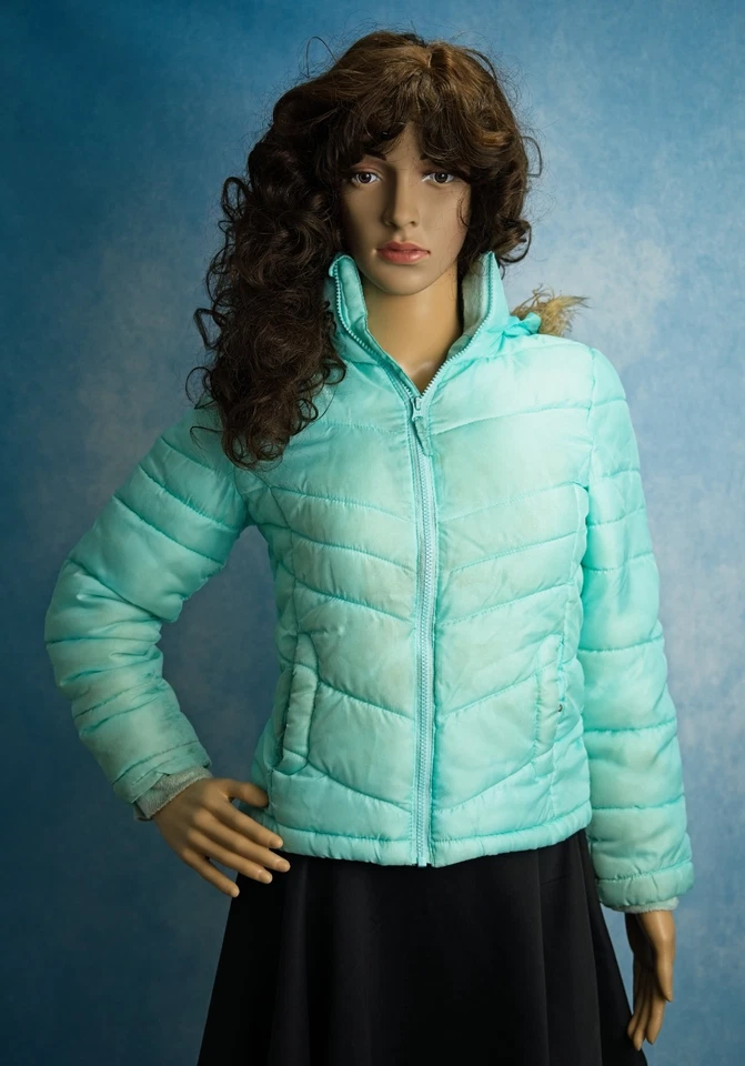 Chaqueta Abrigo Invierno Cálido Verde Niñas Niños Talla 10 12 Foto 4 de 4