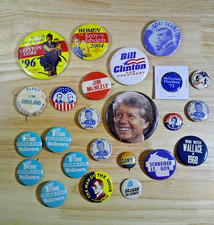 LOT Of 24 MISC Vintage Assorted Democratic Political Pins Buttons Democrat