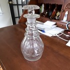 Clear Cut Glass Leaf Decanter w/ Stopper, 2-Piece Set, 1 Cap, 10 in — photo 2