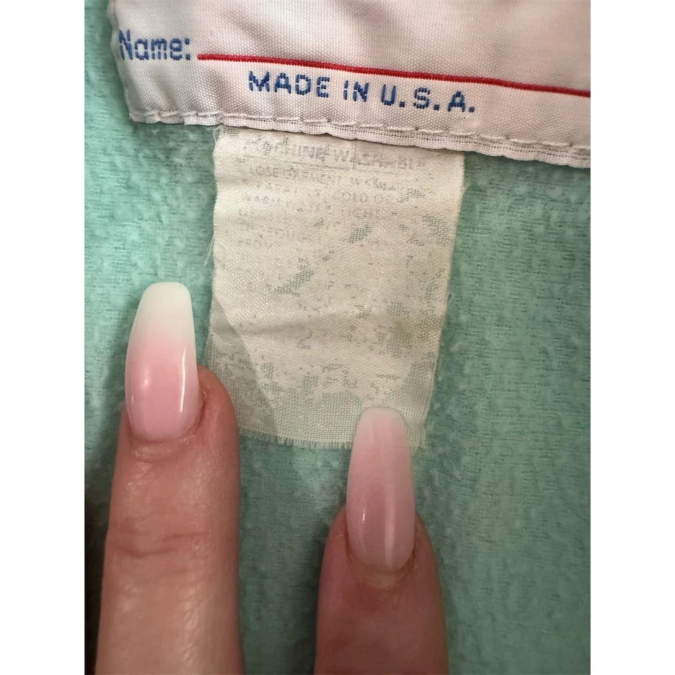 Chaqueta de bombardero vintage Weather Tamer verde menta unisex talla 2 con capucha Foto 2 de 4