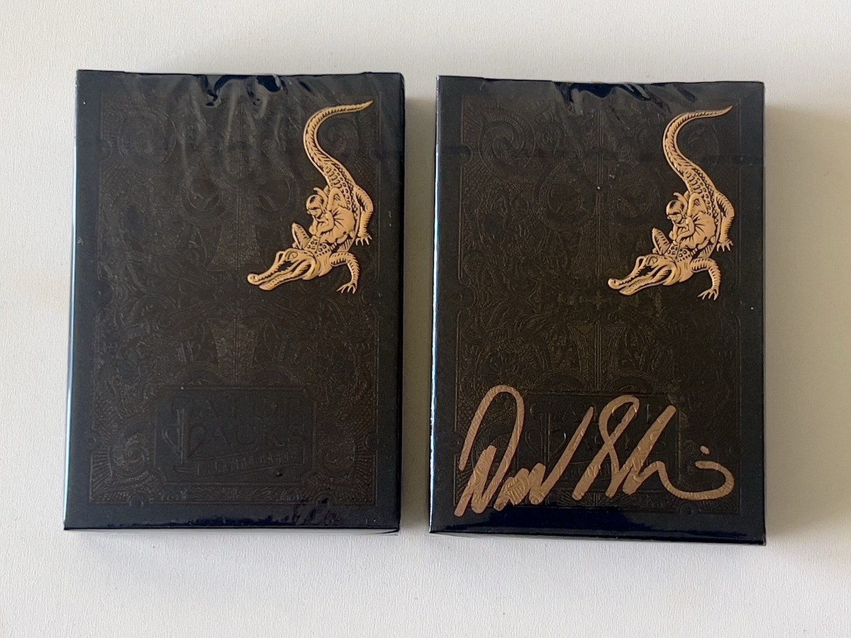 SIGNED David Blaine Rose Gold Gatorbacks Playing Cards 1/360