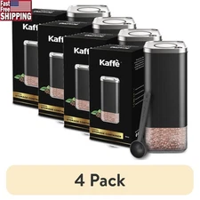 Airtight Coffee Canister W/ Scoop Vacuum Seal Storage Container Stainless Steel