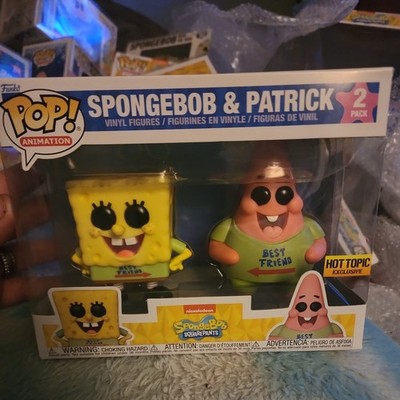 Funko Pop! Vinyl:  Spongebob & Patrick - 2 Pack - Hot Topic minor box damage