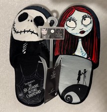 NWT Disney Nightmare Before Christmas Slippers Jack  Sally , Youth Size 2-3