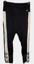 Victoria's Secret PINK Ultimate Leggings W/Tropical Side Panels  Lace-Up Med.