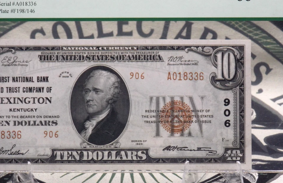 1929 $10 National Currency *LEXINGTON* KY Fr#1801-2 PCGS GEM 66 CH#906 *TYPE 2* - Image 3 of 4