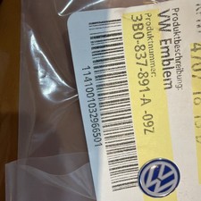 ~VW Emblem Silber/Blau/Weis 3B0837891A  09Z~Schl&uuml;sselblende VW~14mm~