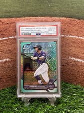 2022 BOWMAN MB CHROME AQUA REFRACTOR #46 WARMING BERNABEL 52/225 PSA 10