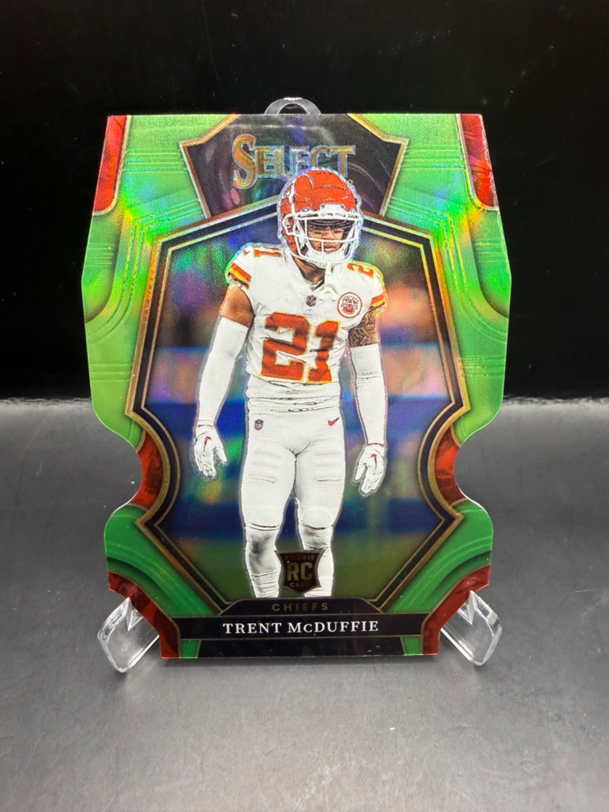 2022 Panini Select Trent McDuffie Lime Green Die-Cut Rookie /299 (RC) #150