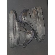 Nike ACG Woodside Kids Black Leather Waterproof Winter Boots Size 6Y