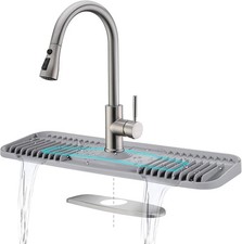 2Nd Generation Silicone Faucet Mat, Kitchen Silicone Faucet Drip Catcher with Cu