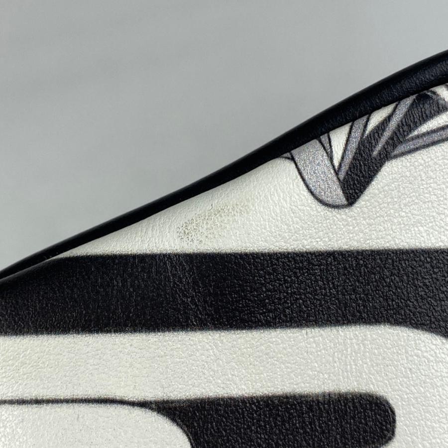 PRADA Comic Print Body Bag Waist Bag 2VL006 Black Multi-Color Leather #BS1323 thumbnail 5