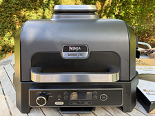 Ninja Woodfire Pro XL Electric Grill/Smoker, Cover, Flat Plate, Basket, Brush
