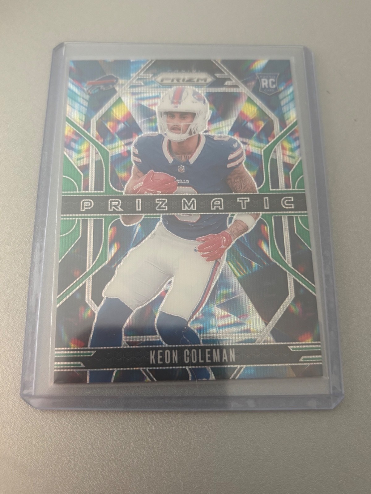 2024 Panini Prizm - Prizmatic Keon Coleman #15 Green Wave Prizm (RC)