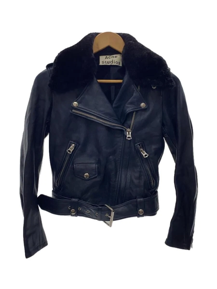 Giacca biker Acne Studios doppio pilota 32 pelle blu usata