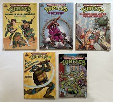 1988-1990 TMNT 3 Coloring Books 1 Storybook Eastman Laird Comic 1-3 Lot of 5