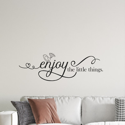 Motivational Wall Decal Quote - Enjoy the Little Things - Inspirational Decor