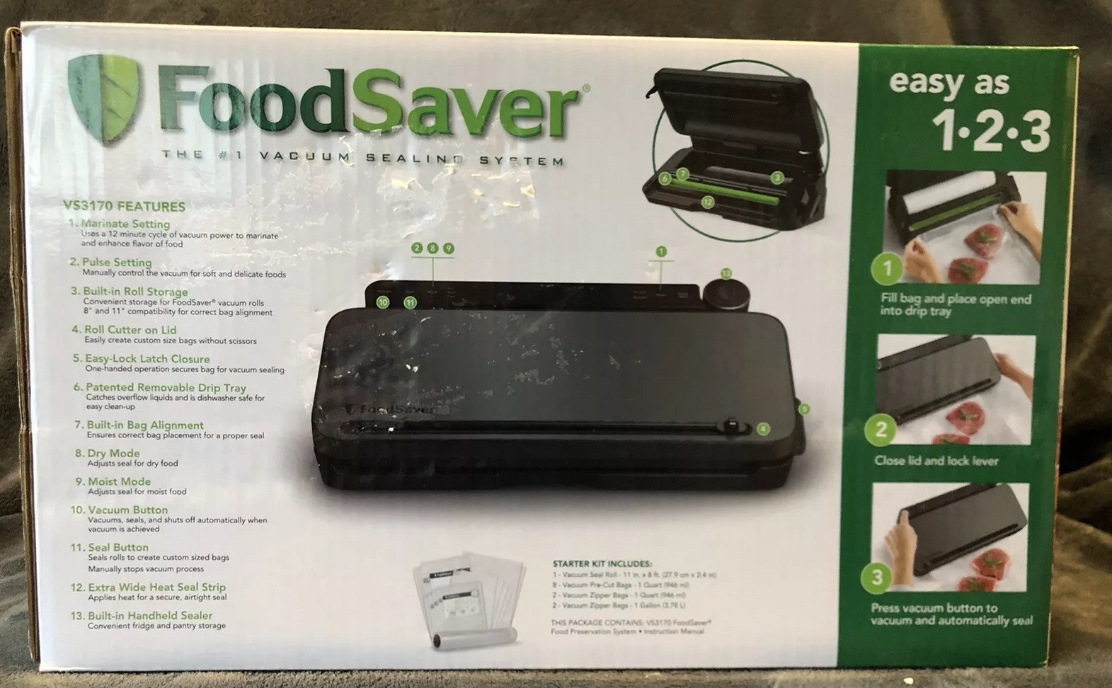 foodsaver vacuum sealer vs3170