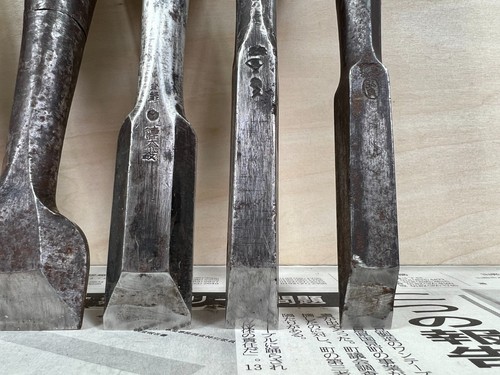 Vintage Japanese Chisel 9set Nomi /Hand Plane Saw Iron Hammer Hand Tool/d69 - Picture 10 of 24