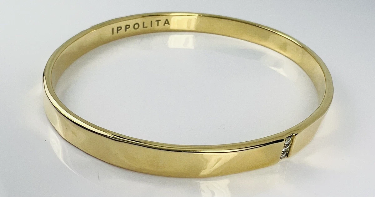 IPPOLITA Bangle in 18K Gold with Diamonds