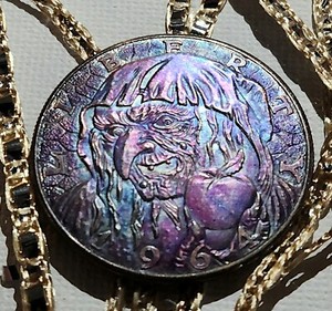 Evil Witch Step Mother Sleeping Beauty Poison Apple Cool Toned Hobo Coin