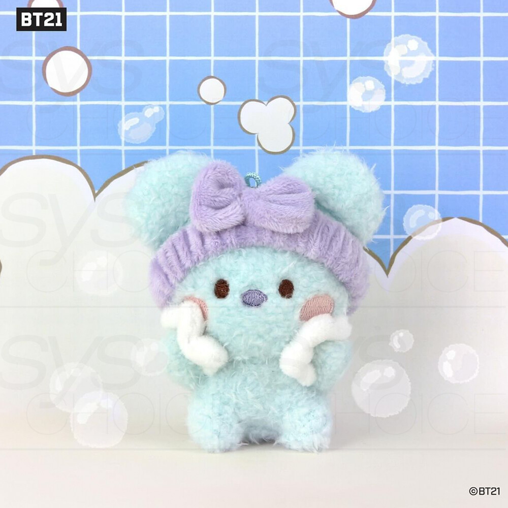 BTS BT21 Official Authentic Goods minini Plush Keyring Bath Time