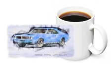 Taza de café de cerámica American Motors AMC Javelin 1966 diseño Muscle Car 11 oz