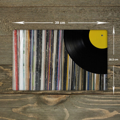 Vinyl Schallplatte Glas Schneidebrett - Schneidebrett Arbeitsplattenschoner DJ A3 Größe