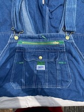 Liberty Men Overall Bibs BlueJean Carpenter Farm Denim 44x30 LogoButtons