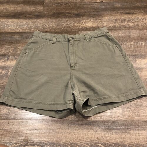 Lee Riders Shorts Womens 18 Brown Green Khaki Mom Chino Casual Ladies - Picture 1 of 9