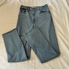 Abercrombie Fitch Womens 30 / 10 Jeans 90s Straight Ultra High Rise Distressed