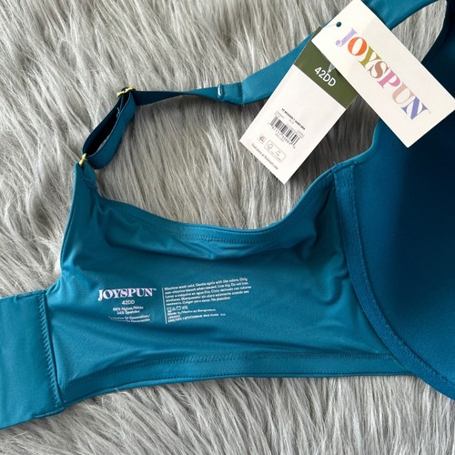 Soutien gorge t-shirt femme Joyspun taille 42DD bleu armatures fermeture dos - Photo 7/7