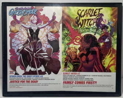 Ghost Spider & Scarlet Witch Comic Wall Art Framed 11 x 14 