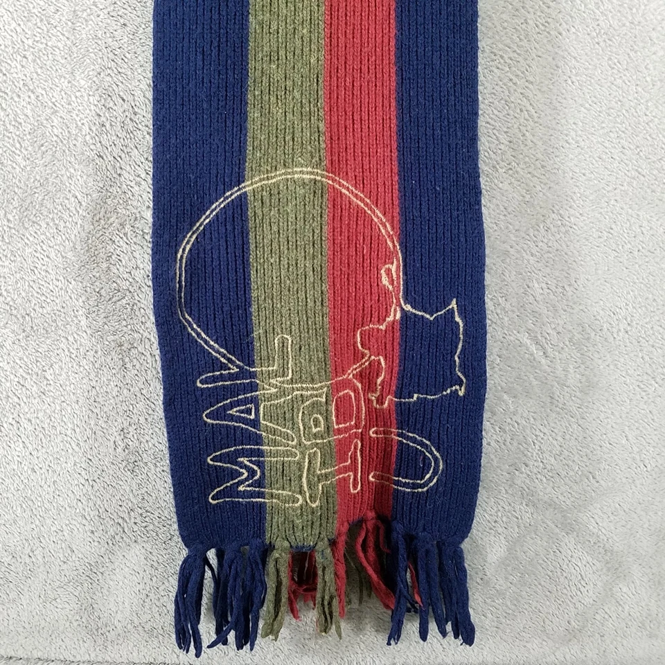 Bufanda True Religion Unisex Multicolor Rayas Malibú Flecos Mezcla Cachemira Foto 3 de 4