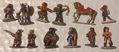 12x LOT- Ral Partha Grenadier Medieval Pewter Miniature Figurines