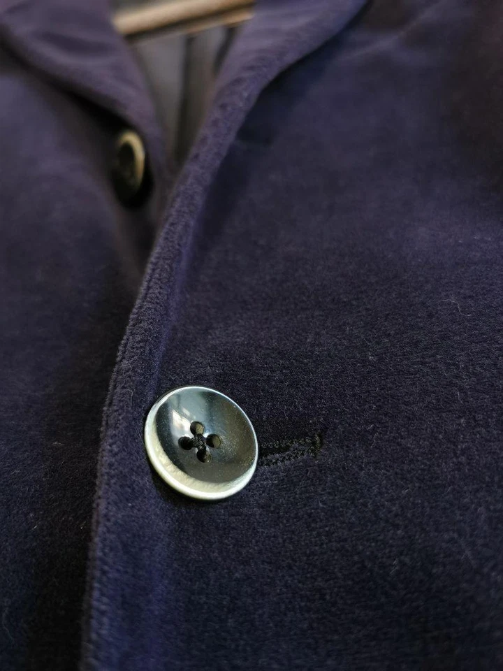 Cantarelli Planet Jersey Jacket Velor Cotton Nylon Mens Italian Purple #V4712 - Image 4 of 4