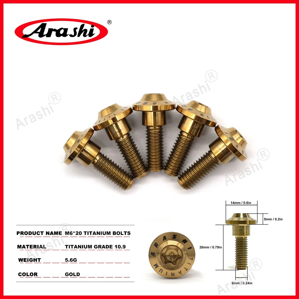 Крепежные болты переднего заднего тормоза диска ротора для Suzuki GSXR600 2008 - 2017 2011 - Изображение 3 из 4