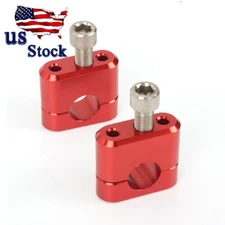 Universial 7/8" 22mm Red Motorcycle Bar Handlebar Mounts Riser Clamp Oversize