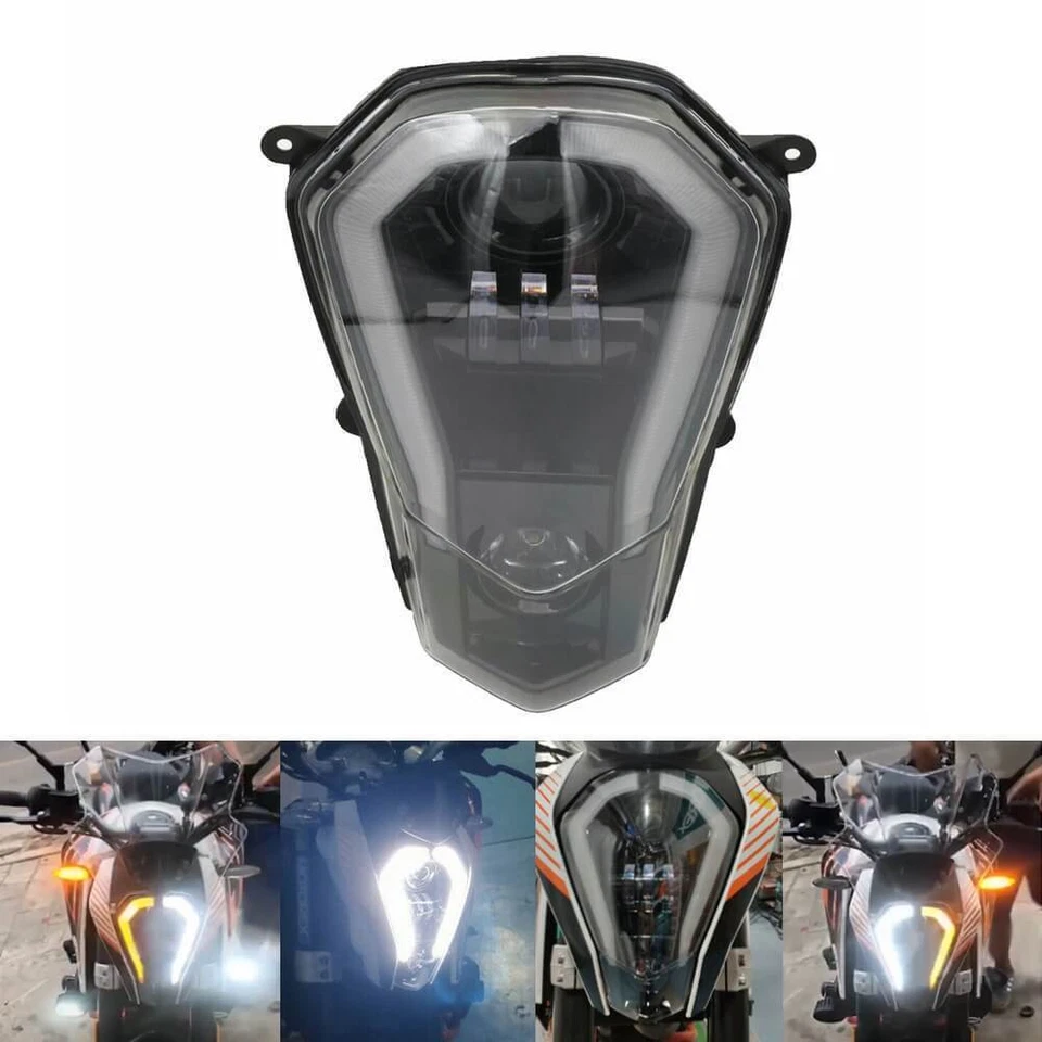 适用于 KTM Duke 390 250 200 125 2011 - 2016 DRL 带转向信号灯 LED 车头灯 — 第 4/4 张图片