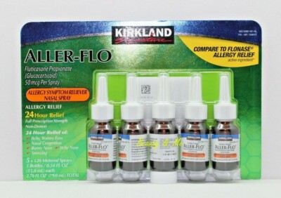 Kirkland Signature Aller-Flo 50mcg. Allergy Spray, 5 Bottles ** Fluticasone **