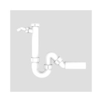 Sanit Universal Rohrgeruchverschluss G1 1/2X50 Mit GeräTeanschluss