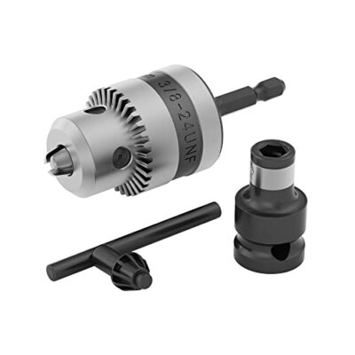 Renekton 3/8  Drill Chuck with 1/4  Quick Change Hex  Assorted Material Types 