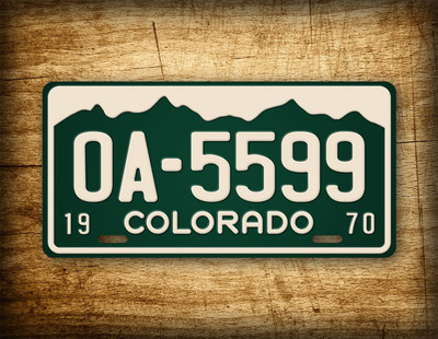 Vanishing Point OA-5599 License Plate Movie Replica Prop Kowalski