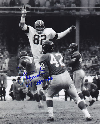 Blood　HTC ユーロ ヴィンテージ   ブラウン 茶 32 JIM HOUSTON CLEVELAND BROWNS 1964 NFL CHAMPS ACTION SIGNED 8x10 | eBay