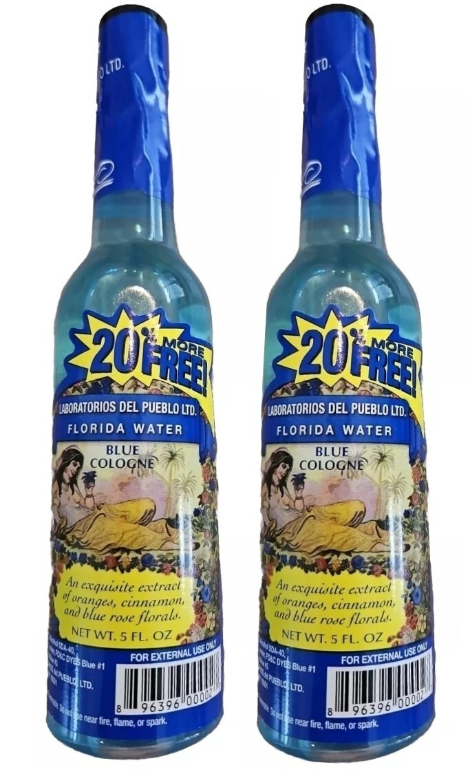 AGUA FLORIDA WATER BLUE COLOGNE ORANGE CINNAMON FLORAL EXTRACT 2