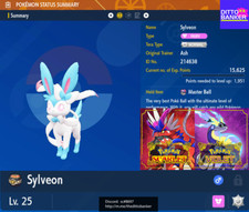 Pokemon Scarlet/Violet  SHINY SYLVEON Lv.25 Modest 6IV w/ Masterball Trad 
