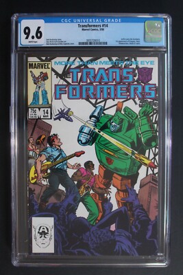 Transformers #14 JETFIRE 1986 1st Grapple Hoist Smokescreen Skids Tracks CGC 9.6