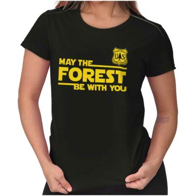 May The Forest Be With You US National Park Womens Top Junior Graphic Tee