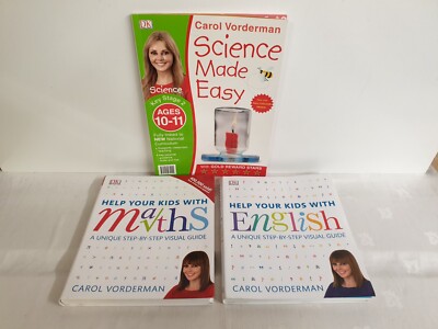 Carol Vorderman DK Children s Study Guides x3 Help Your Kids, Science Made Easy